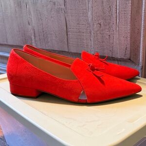 Cole Haan Bright Red Suede Loafers